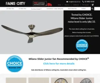 Fanscity.com.au(Buy Fans Online) Screenshot