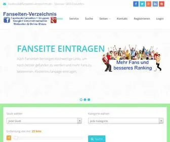 Fanseiten-Verzeichnis.de(Fanseiten Verzeichnis für Facebook Fanpages und Google) Screenshot