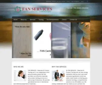 Fanservicesnsk.com(Advanced Materials Testing and Research Laboratory) Screenshot