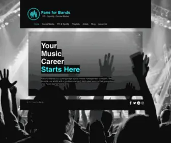 Fansforbands.com(Fans for Bands) Screenshot