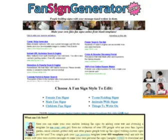 Fansigngenerator.com(Fan Sign Generator) Screenshot