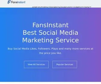 Fansinstant.com(Fans Instant’s services) Screenshot