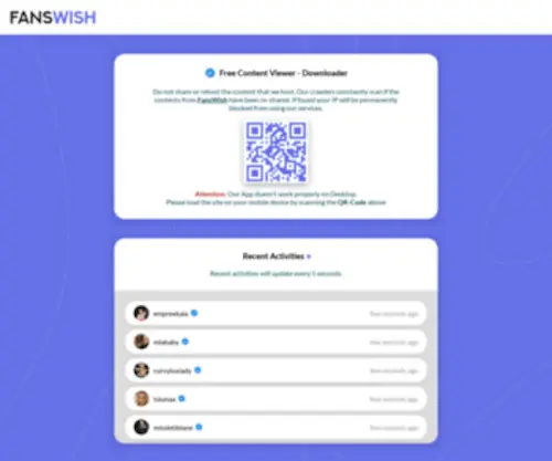 Fanswish.co(Free Content Downloader) Screenshot