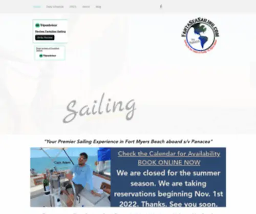 Fantaseasailing.com(Sailing in Fort Myers Beach) Screenshot