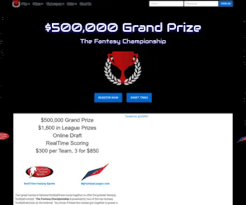 Fantasychampionship.com(RealTime Fantasy Sports) Screenshot