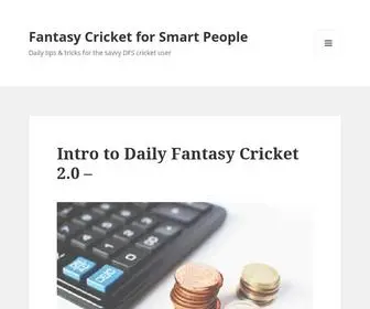 Fantasyfunda.com(Daily tips & tricks for the savvy DFS cricket user) Screenshot