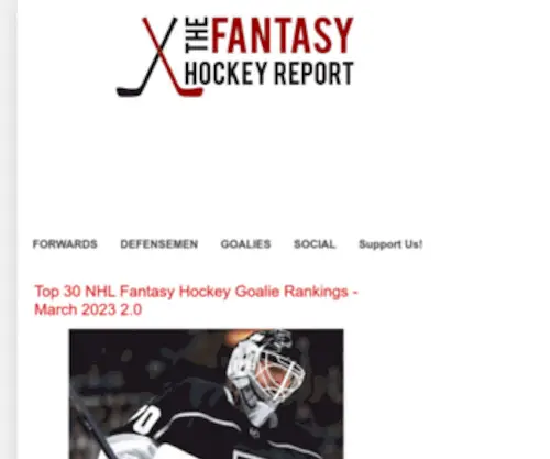 Fantasyhockeyreport.com(The Fantasy Hockey Report) Screenshot