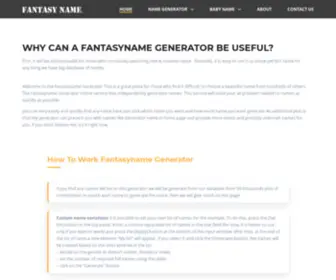 Fantasyname-Generator.com(Fantasy name generator Names for all your fantasy characters) Screenshot