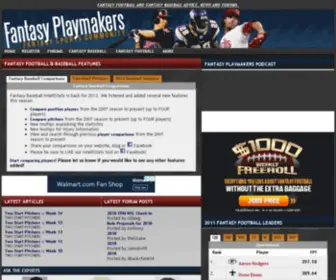 Fantasyplaymakers.com(Fantasy football and fantasy baseball community) Screenshot