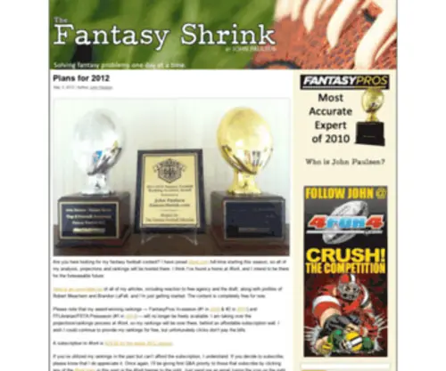 Fantasyshrink.com(Web hosting) Screenshot