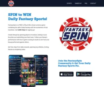 Fantasyspin.com(Daily Fantasy meets virtual slot machines) Screenshot