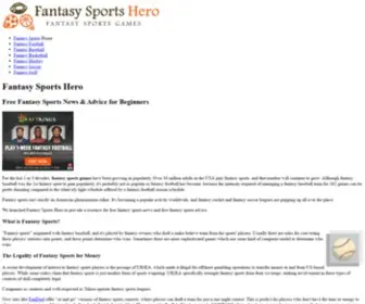 Fantasysportshero.com(Fantasy Sports Games) Screenshot