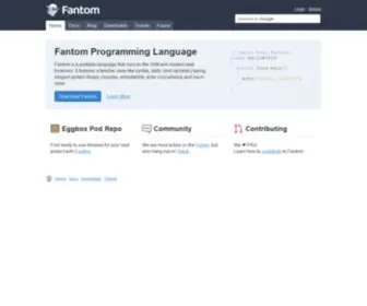 Fantom.org(Fantom Programming Language) Screenshot