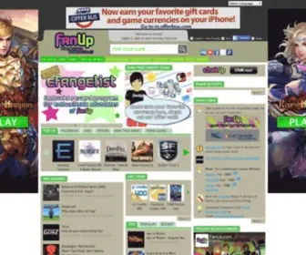 Fanup.com(Online Gaming Community) Screenshot