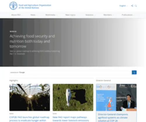 Fao.org(Food and Agriculture Organization of the United Nations) Screenshot