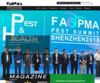 Faopma.com(Federation of Asian and Oceania Pest Managers' Association) Screenshot