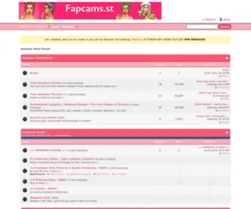 Fapcamss.cc(Amateur Girls Forum) Screenshot