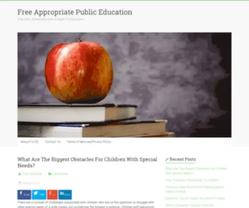 Fapeonline.org(Free Appropriate Public Education) Screenshot