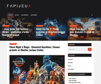 Fapijeux.com(→ Triche et Astuces pour jeux vidéo) Screenshot