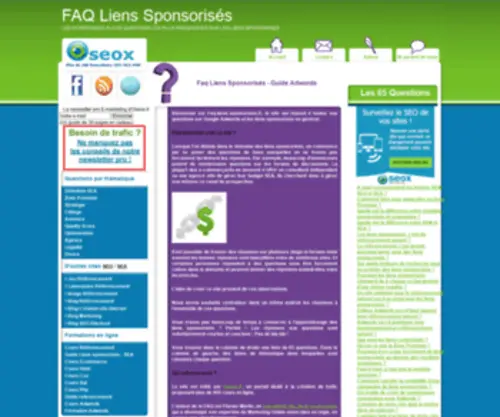 Faq-Liens-Sponsorises.fr(Faq Liens Sponsorises) Screenshot