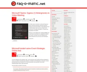 Faq-O-Matic.net(Faq O Matic) Screenshot
