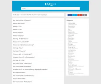 FaqNet.de(FAQ-Network für Fragen und Antworten) Screenshot