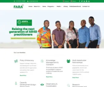 Faraafrica.org(The Forum for Agricultural Research in Africa (FARA)) Screenshot