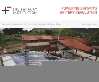 Faraday.ac.uk(The Faraday Institution) Screenshot