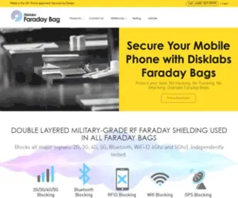 Faradaybag.com(RF Shielded Faraday Bags by Disklabs) Screenshot