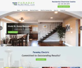 Faradayelectricnw.com(Faraday Electric Residential Electrician Renton Seattle Bellevue) Screenshot