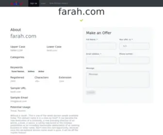 Farah.com(Check out our sponsor) Screenshot
