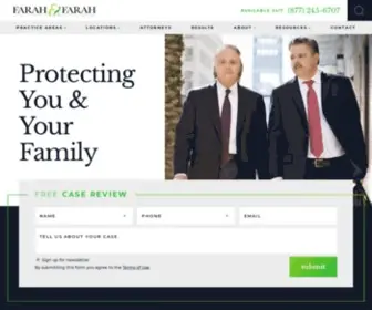 Farahandfarah.com(Florida & Georgia Personal Injury Attorneys) Screenshot