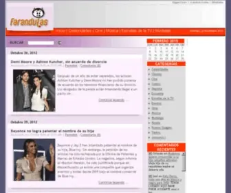 Farandulas.com(Farandulas y blogs sobre las celebridades) Screenshot