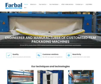 Farbal.com(Machines d'emballage sous film plastique FARBAL) Screenshot