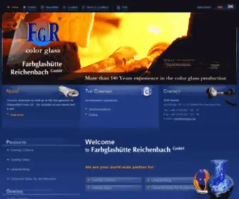 Farbglas.de(Erleben Sie Glas in seinen schönsten Farben) Screenshot