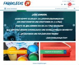 Farbklecks24Shop.de(Hochwertige Farben und Lacke im Farbklecks24 Online Shop) Screenshot