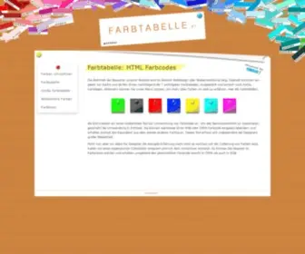 Farbtabelle.at(HTML Farbcodes) Screenshot