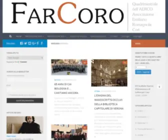 Farcoro.it(La Rivista dellAssociazione Emiliano Romagnola Cori) Screenshot