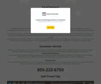 Farecompare.info(Two Step Order Form) Screenshot