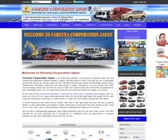 Fareenacorp.com(Japan Used Cars Authorized Company) Screenshot