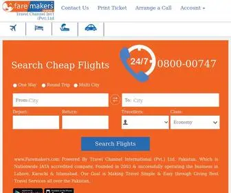 Faremakers.com(Online flight booking) Screenshot