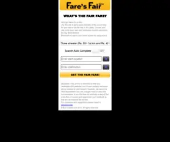 Faresfair.co(Check the fair fare for your taxi ride) Screenshot