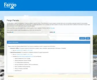 Fargoparcels.com(City of Fargo) Screenshot