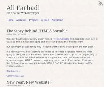 Farhadi.ir(Ali Farhadi) Screenshot