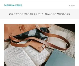Farhanakabir.com(Professionalism & Awesomeness) Screenshot
