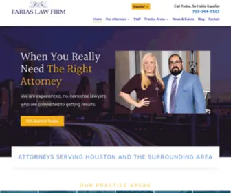 Fariaslaw.com(Houston Attorneys) Screenshot