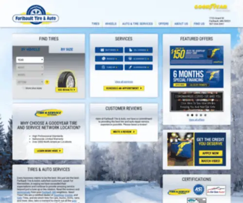 Faribaulttire.com(Faribault Tire & Express Service) Screenshot