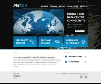 Farice.is(The main provider of International capacity from Iceland to Europe) Screenshot