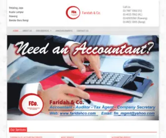 Faridahco.com(Faridah Accounting Firm) Screenshot