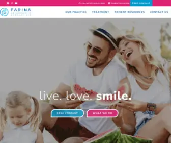 Farinasmiles.com(Orthodontists in Wesley Chapel) Screenshot